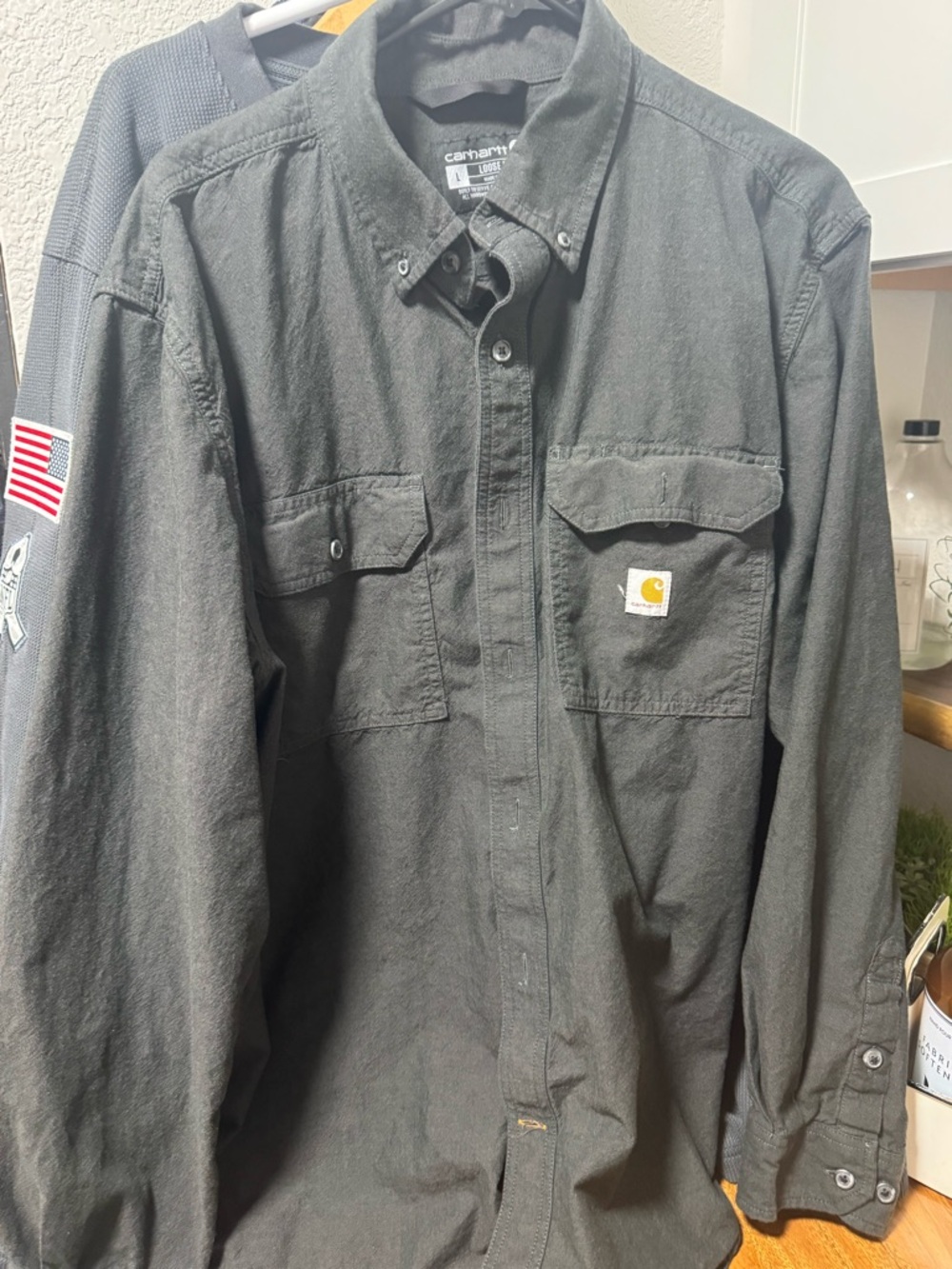 Carhartt Black Button-Down Work Shirt Large (XL)